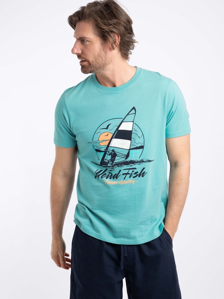 Weird Fish Cross Shore Front Print Graphic T-Shirt - Imagen 1 de 4