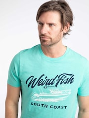 Weird Fish Blue South Coast Front Print Graphic T-Shirt - Image 3 of 5