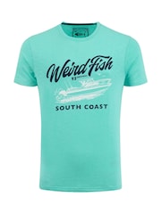 Weird Fish Blue South Coast Front Print Graphic T-Shirt - Image 4 of 5