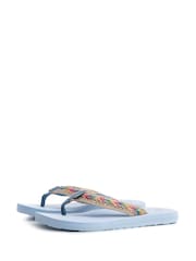 Weird Fish Blue Adila Braided Flip Flops - Image 3 of 4