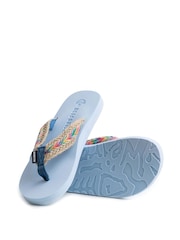 Weird Fish Blue Adila Braided Flip Flops - Image 4 of 4