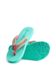 Weird Fish Green Adila Braided Flip Flops - Image 3 of 3