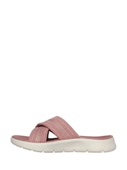 Skechers Pink Go Walk Flex Sandals - Image 2 of 5
