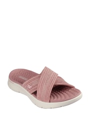Skechers Pink Go Walk Flex Sandals - Image 3 of 5