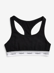 Black/Grey Racer Back Crop Tops 3 Pack (5-16yrs) - Image 2 of 6