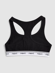 Black/Grey Racer Back Crop Tops 3 Pack (5-16yrs) - Image 5 of 6