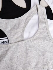 Black/Grey Racer Back Crop Tops 3 Pack (5-16yrs) - Image 6 of 6