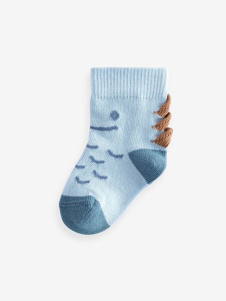 Blue Baby Character Socks 3 Pack (0mths-2yrs) - Image 2 of 4