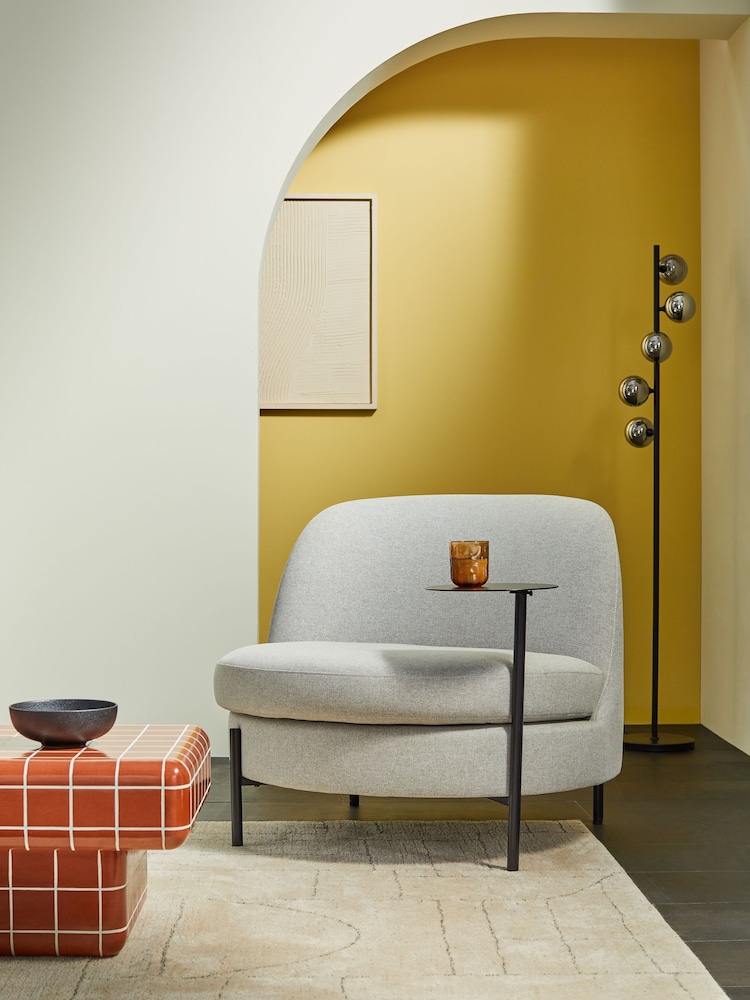 MADE.COM Cool Grey Mazie Accent Chair - Image 1 of 4