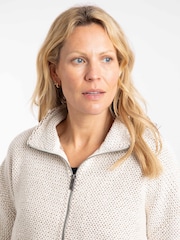 Weird Fish Cream Emily Full Zip Cropped Macaroni Jacket - Image 5 of 7