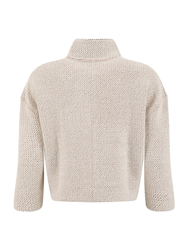 Weird Fish Cream Emily Full Zip Cropped Macaroni Jacket - Image 7 of 7