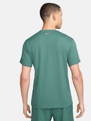 Nike Light Green Dri-FIT Miler Flash UV Short Sleeve Running Top - Image 2 of 9