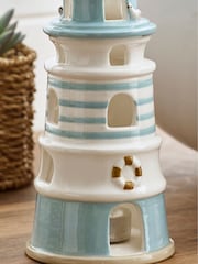 Blue Seaside Lighthouse Tealight Holder - Image 4 of 5