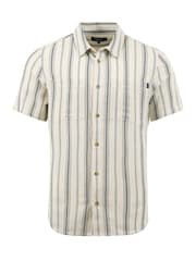 Weird Fish Madoc Woven Short Sleeve Striped Shirt - Imagen 6 de 7