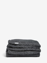 Charcoal Grey Cosy Teddy Fleece Throw - Image 3 of 3