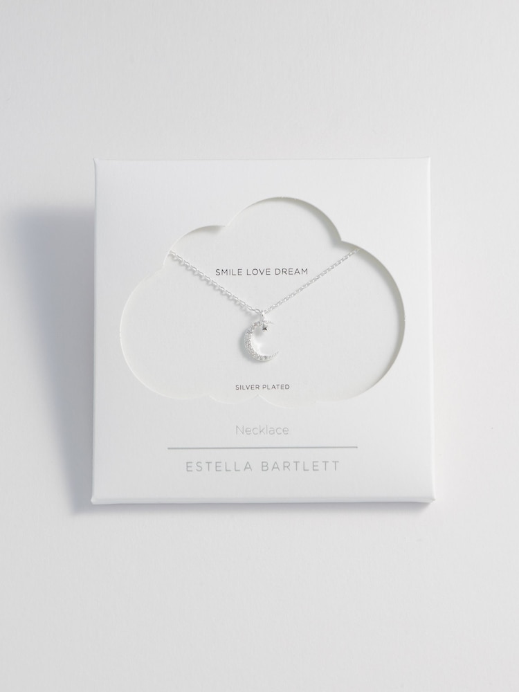 Estella Bartlett Silver Moon & Star Necklace - Image 1 of 3