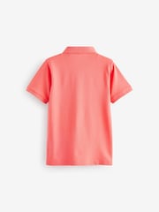 Pink Salmon Short Sleeve Polo Shirt (3-16yrs) - Image 2 of 3