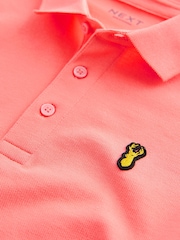 Pink Salmon Short Sleeve Polo Shirt (3-16yrs) - Image 3 of 3