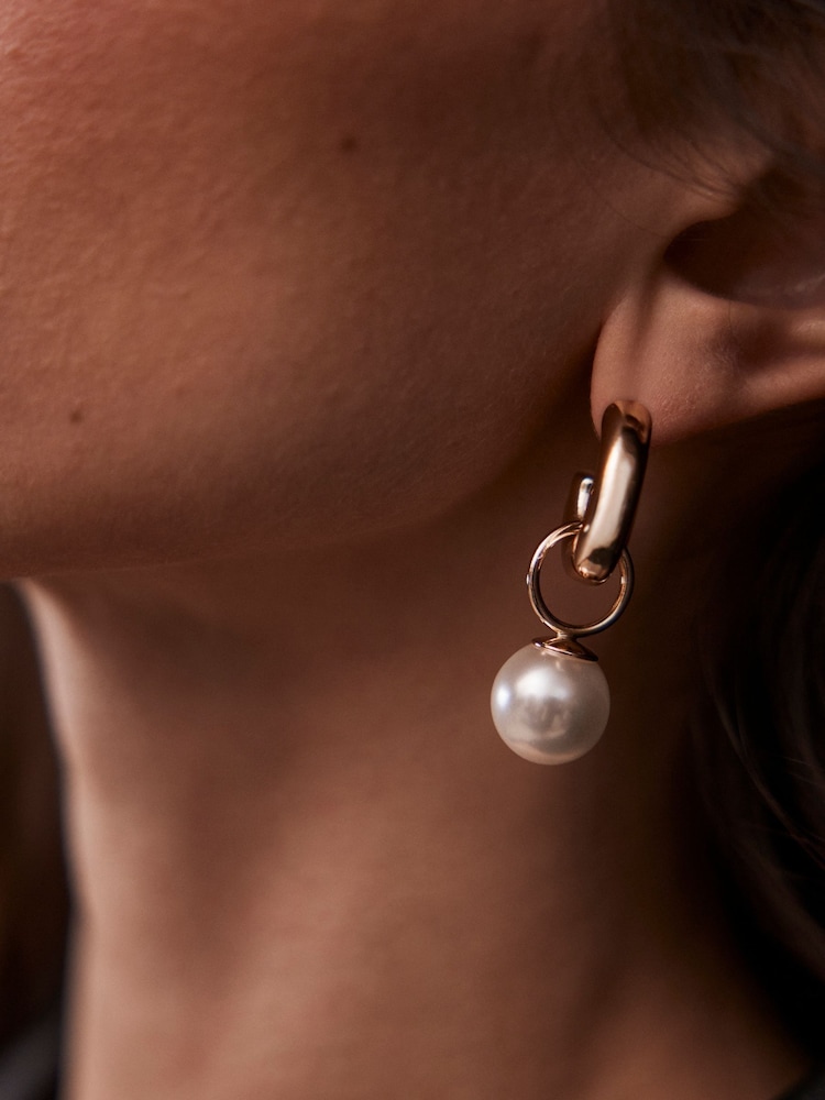 Mint Velvet Gold Tone Hoop Earrings - Image 1 of 2