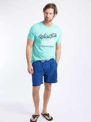 Weird Fish Blue Banning Swim Shorts - Image 1 of 7