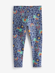 Blue Rainbow Animal Print Leggings (3-16yrs) - Image 1 of 3