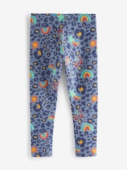 Blue Rainbow Animal Print Leggings (3-16yrs) - Image 2 of 3
