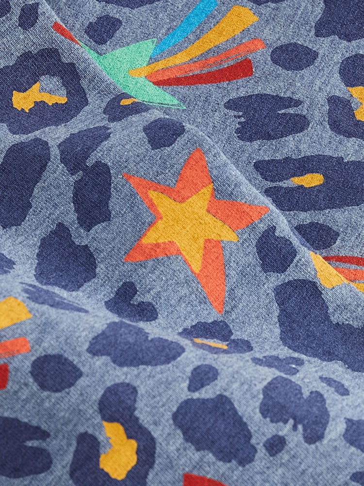 Blue Rainbow Animal Print Leggings (3-16yrs) - Image 3 of 3