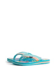 Weird Fish Blue Thurleston Printed Flip Flops - Image 2 of 4