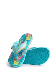 Weird Fish Blue Thurleston Printed Flip Flops - Image 3 of 4