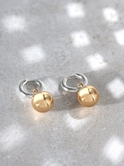 Mint Velvet Natural Mixed Sphere Hoop Earrings - Image 1 of 3