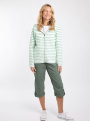 Weird Fish Green Catalina Striped Full Zip Hoodie - Image 3 of 7