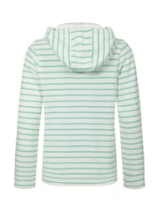 Weird Fish Green Catalina Striped Full Zip Hoodie - Image 7 of 7