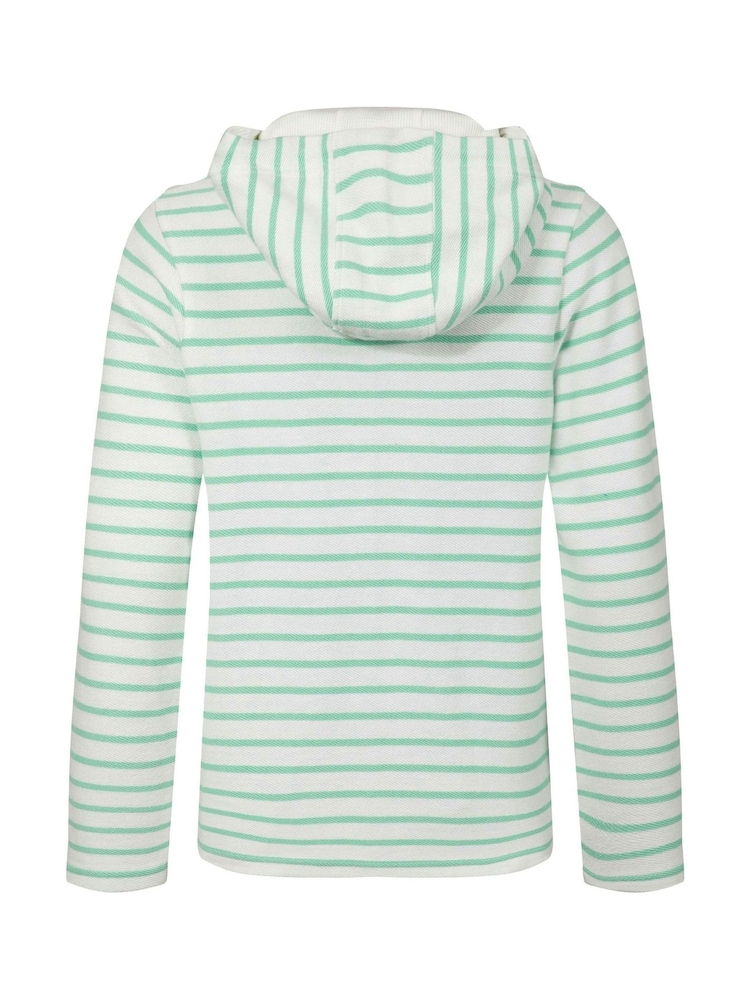 Weird Fish Green Catalina Striped Full Zip Hoodie - Image 7 of 7