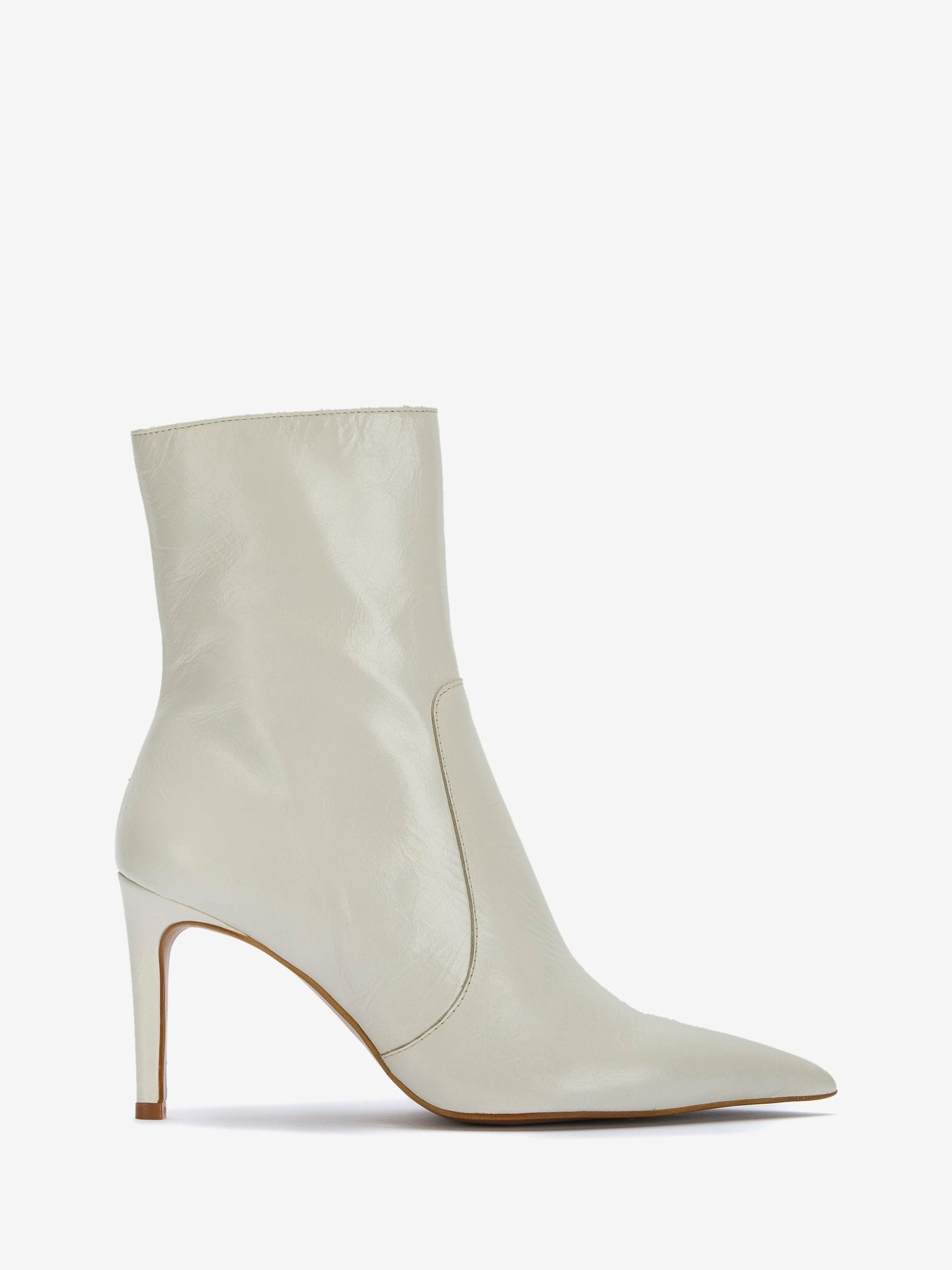 Buy Mint Velvet Cream White Patent Ankle Boots from Next Luxembourg