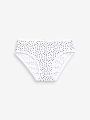 Navy/White 5 Pack Bikini Briefs (2-16yrs) - Image 3 of 8