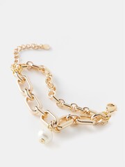 Mint Velvet Gold Tone Layered Bracelet - Image 2 of 2