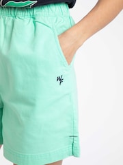 Weird Fish Green Jardin Cotton Twill Shorts - Image 4 of 6