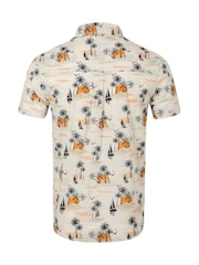 Weird Fish Cream Faraway Short Sleeve Printed Shirt - Image 4 of 4
