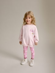 Pink Barbie Crew Sweatshirt & Leggings Set (3mths-7yrs) - Image 1 of 7