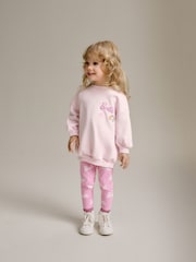 Pink Barbie Crew Sweatshirt & Leggings Set (3mths-7yrs) - Image 2 of 7