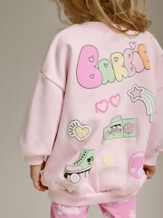 Pink Barbie Crew Sweatshirt & Leggings Set (3mths-7yrs) - Image 4 of 7