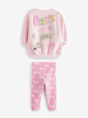 Pink Barbie Crew Sweatshirt & Leggings Set (3mths-7yrs) - Image 6 of 7