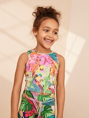 Multi Tropical Sports Crop Top (5-16yrs) - Image 1 of 5