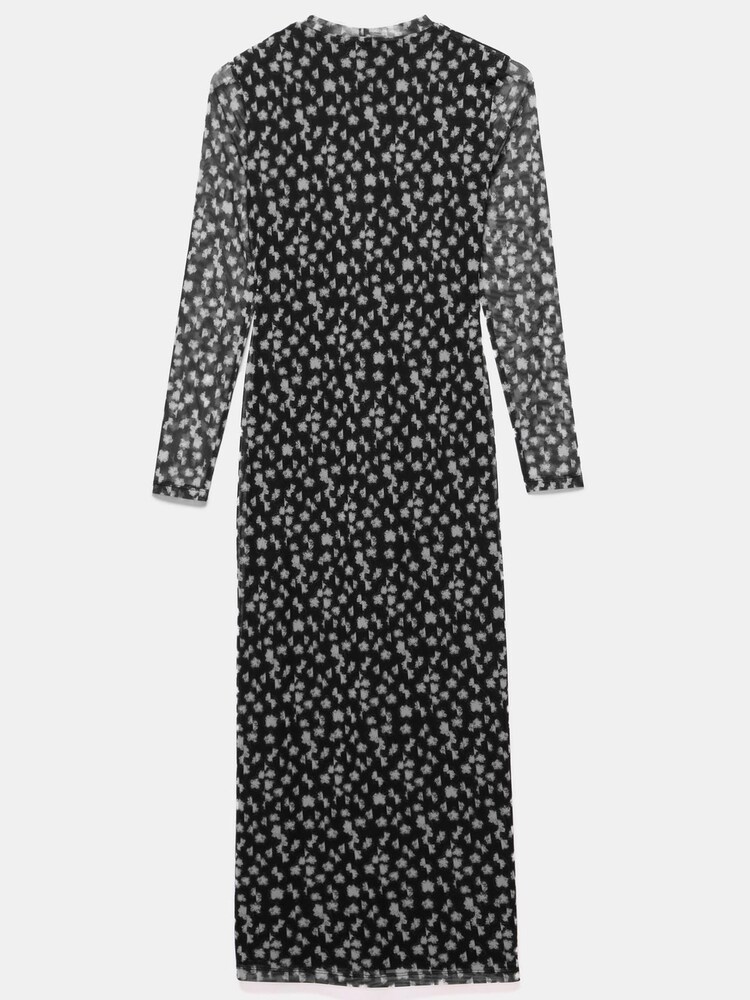 Mint Velvet Black Floral Midi Dress - Image 4 of 4