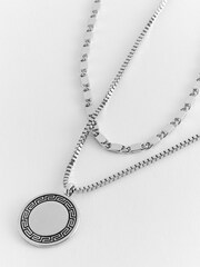 Silver Tone Coin Multi-Chain Necklace - Image 2 of 4