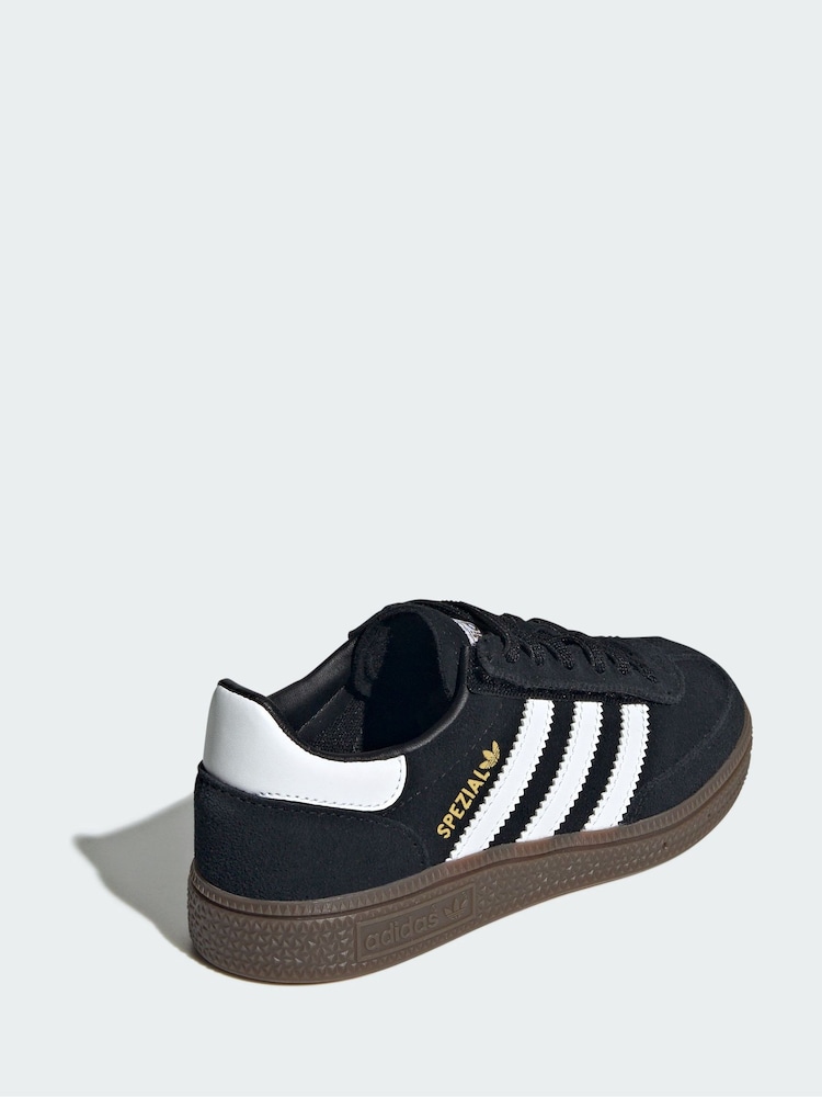 adidas Originals Black Handball Spezial Comfort Closure Elastic Lace Shoes - Image 1 of 4 adidas Originals Black Handball Spezial Comfort Closure Elastic Lace Shoes - Image 1 of 4