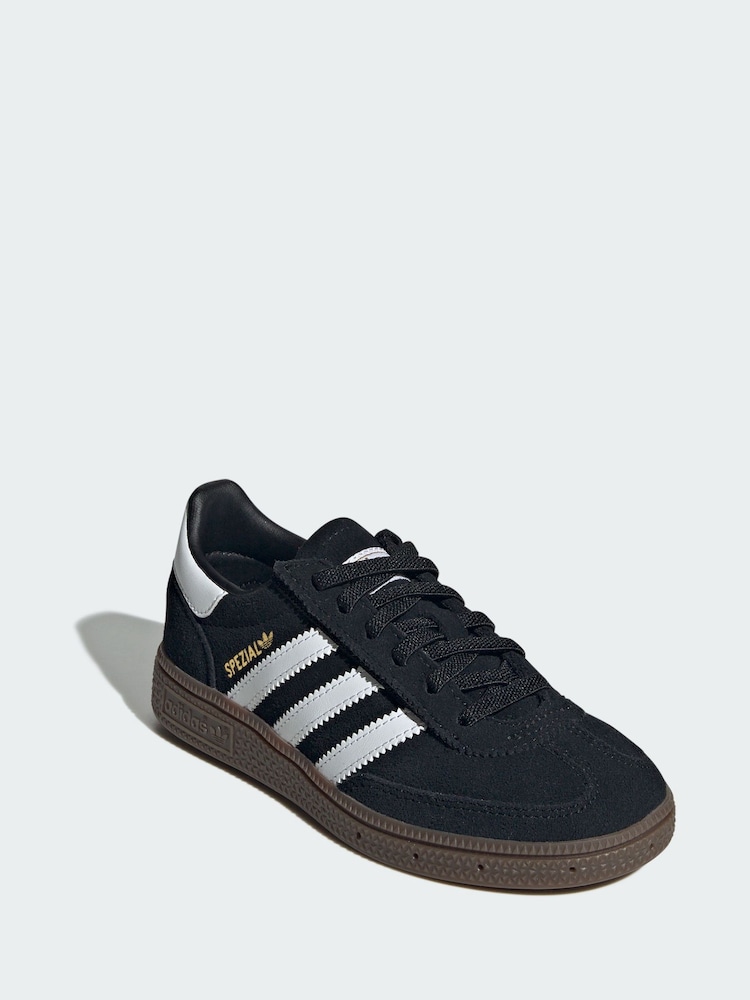 adidas Originals Black Handball Spezial Comfort Closure Elastic Lace Shoes - Image 2 of 4 adidas Originals Black Handball Spezial Comfort Closure Elastic Lace Shoes - Image 2 of 4