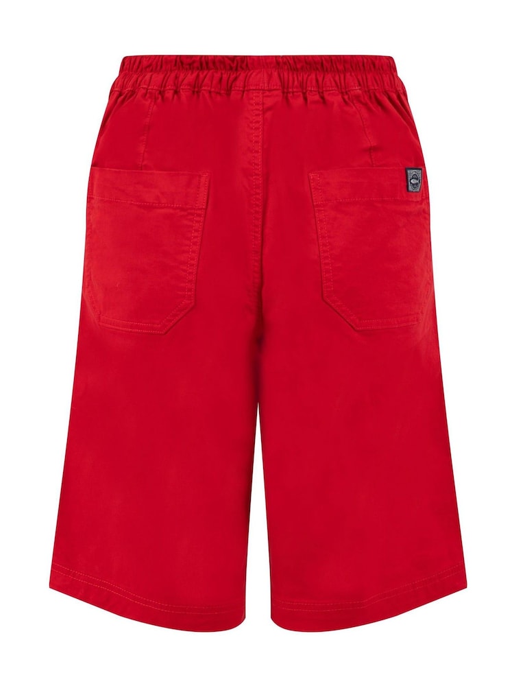 Weird Fish Red Kinnie Flat Fronted Shorts - Image 7 of 7