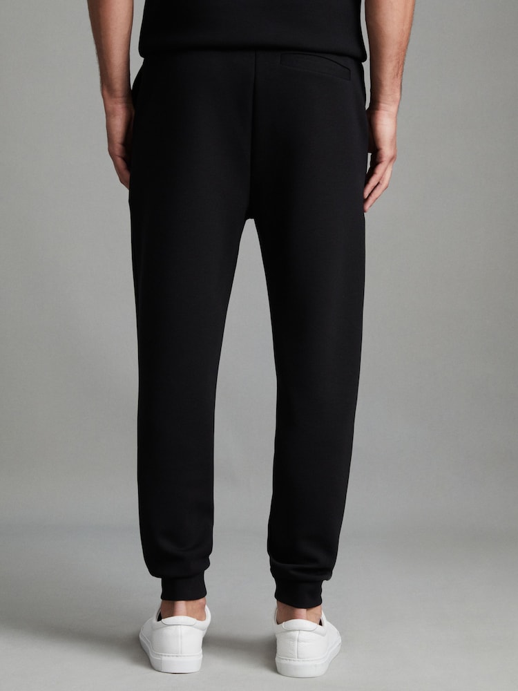 Noir - Pantalons de jogging en jersey à cordon Reiss Premier - Image 4 of 7