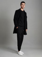 Musta - Reiss Premier Drawstring Jersey Verryttelyhousut - Kuva 7 / 7